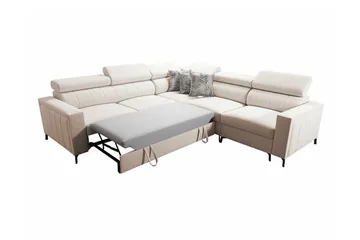 Galbally 4-sits Hörnbäddsoffa Dark pink - Møbler - Sofaer - Sovesofaer - Hjørnesovesofa