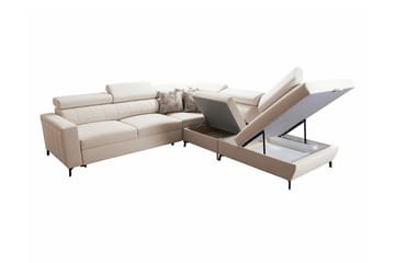 Galbally 4-sits Hörnbäddsoffa Grey - Møbler - Sofaer - Sovesofaer - Hjørnesovesofa
