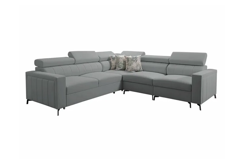 Galbally 4-sits Hörnbäddsoffa Ljusgrå