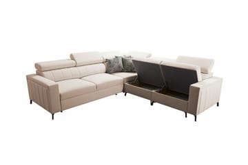 Galbally 4-sits Hörnbäddsoffa Ljusgrå - Møbler - Sofaer - Sovesofaer - Hjørnesovesofa