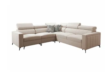 Galbally 4-sits Hörnbäddsoffa NO_BRAND beige - Møbler - Sofaer - Sovesofaer - Hjørnesovesofa