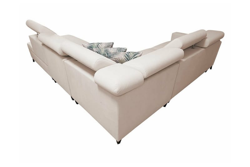 Galbally 4-sits Hörnbäddsoffa NO_BRAND beige - Møbler - Sofaer - Sovesofaer - Hjørnesovesofa