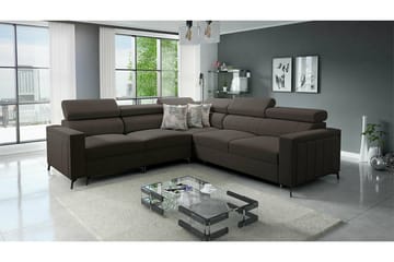 Galbally 4-sits Hörnbäddsoffa NO_BRAND Black - Møbler - Sofaer - Sovesofaer - Hjørnesovesofa