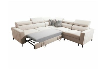 Galbally 4-sits Hörnbäddsoffa NO_BRAND Black - Møbler - Sofaer - Sovesofaer - Hjørnesovesofa