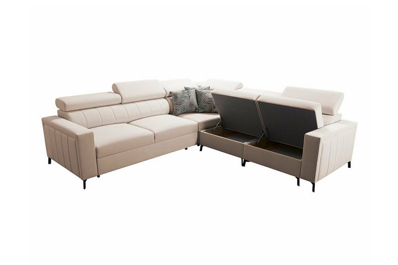 Galbally 4-sits Hörnbäddsoffa NO_BRAND Dark blue - Møbler - Sofaer - Sovesofaer - Hjørnesovesofa