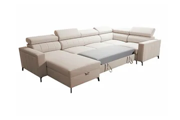 Galbally 4-sits Hörnbäddsoffa NO_BRAND Dark blue - Møbler - Sofaer - Sovesofaer - Hjørnesovesofa