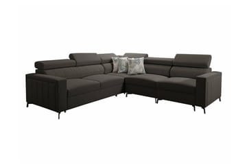 Galbally 4-sits Hörnbäddsoffa NO_BRAND Dark brown - Møbler - Sofaer - Sovesofaer - Hjørnesovesofa