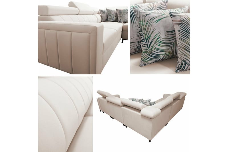 Galbally 4-sits Hörnbäddsoffa NO_BRAND Dark brown - Møbler - Sofaer - Sovesofaer - Hjørnesovesofa