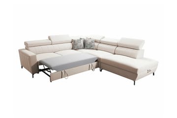 Galbally 4-sits Hörnbäddsoffa NO_BRAND Dark brown - Møbler - Sofaer - Sovesofaer - Hjørnesovesofa