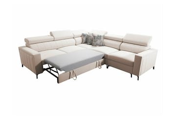 Galbally 4-sits Hörnbäddsoffa NO_BRAND Dark brown - Møbler - Sofaer - Sovesofaer - Hjørnesovesofa