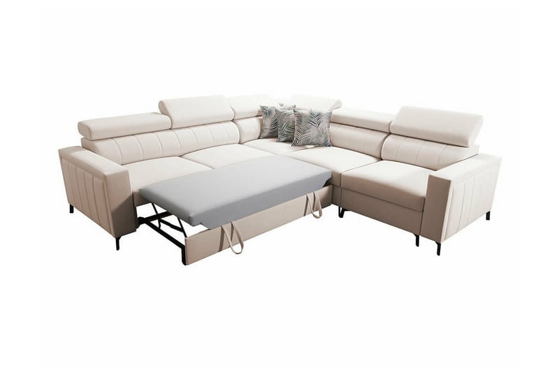Galbally 4-sits Hörnbäddsoffa NO_BRAND Dark brown - Møbler - Sofaer - Sovesofaer - Hjørnesovesofa
