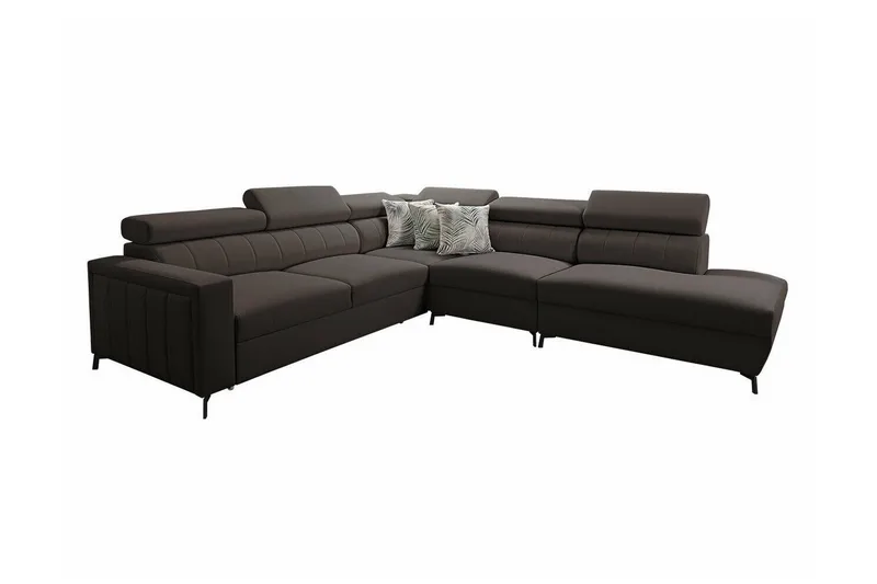 Galbally 4-sits Hörnbäddsoffa NO_BRAND Dark brown