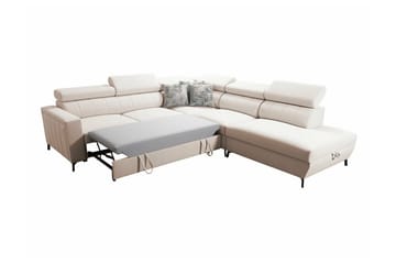 Galbally 4-sits Hörnbäddsoffa NO_BRAND Dark brown - Møbler - Sofaer - Sovesofaer - Hjørnesovesofa