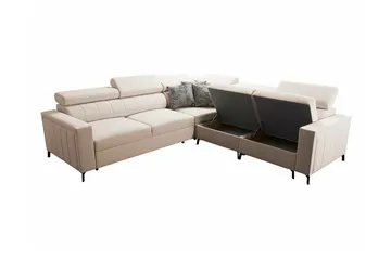 Galbally 4-sits Hörnbäddsoffa NO_BRAND Dark pink - Møbler - Sofaer - Sovesofaer - Hjørnesovesofa