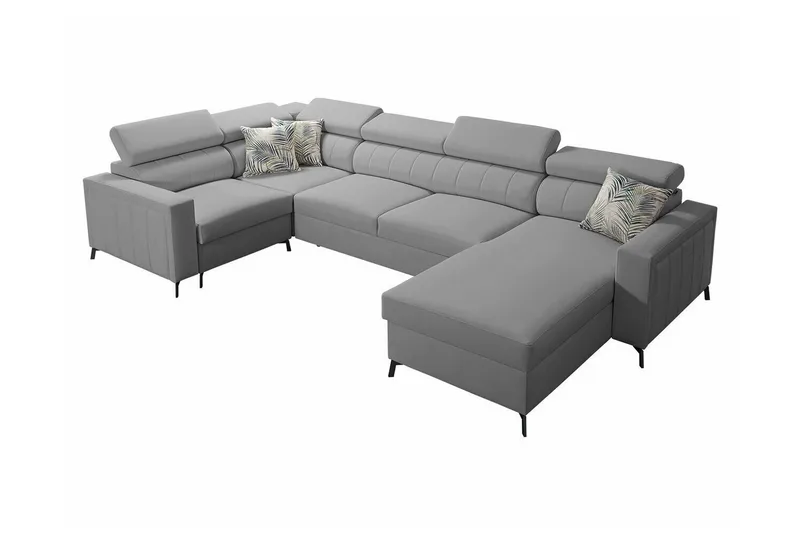Galbally 4-sits Hörnbäddsoffa NO_BRAND Light grey