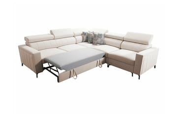 Galbally 4-sits Hörnbäddsoffa NO_BRAND Pink - Møbler - Sofaer - Sovesofaer - Hjørnesovesofa