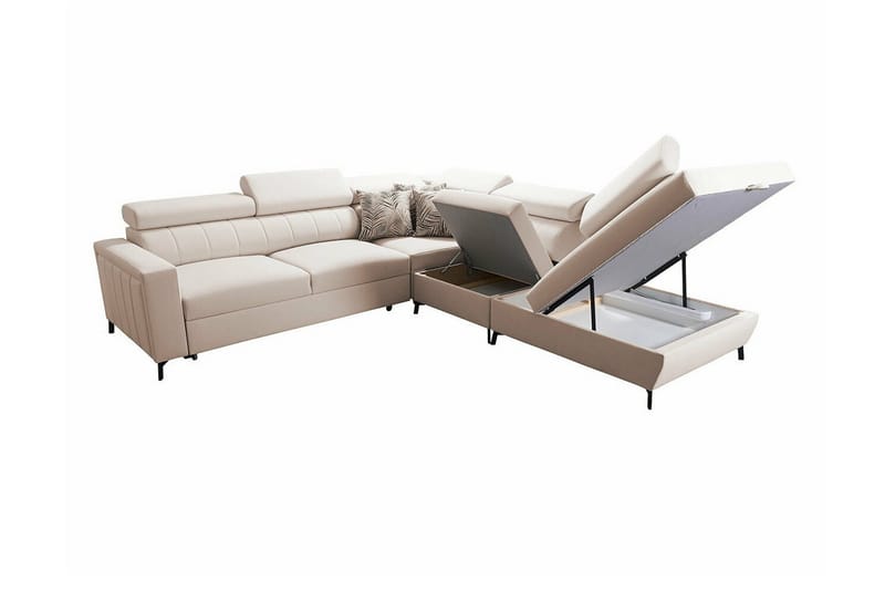 Galbally 4-sits Hörnbäddsoffa Pink - Møbler - Sofaer - Sovesofaer - Hjørnesovesofa