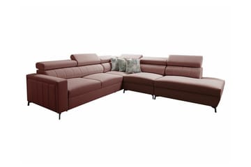 Galbally 4-sits Hörnbäddsoffa Pink - Møbler - Sofaer - Sovesofaer - Hjørnesovesofa