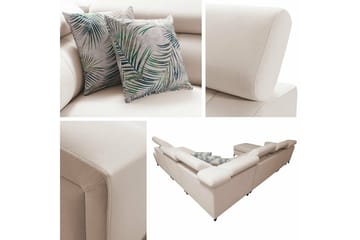 Galbally 5-sits Hörnbäddsoffa beige - Møbler - Sofaer - Sovesofaer - Hjørnesovesofa