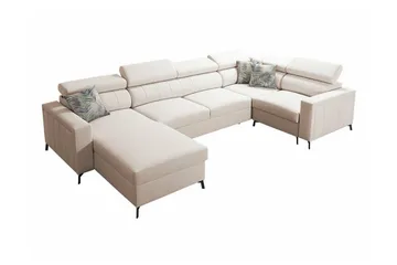 Galbally 5-sits Hörnbäddsoffa beige - Møbler - Sofaer - Sovesofaer - Hjørnesovesofa