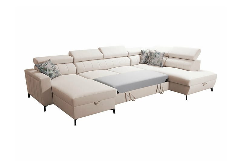 Galbally 5-sits Hörnbäddsoffa Beige - Møbler - Sofaer - Sovesofaer - Sovesofa divan