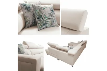 Galbally 5-sits Hörnbäddsoffa Beige/Light beige - Møbler - Sofaer - Sovesofaer - Hjørnesovesofa