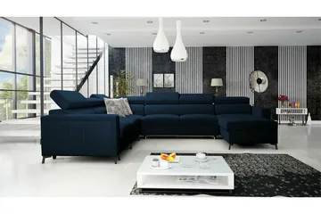 Galbally 5-sits Hörnbäddsoffa Dark blue - Møbler - Sofaer - Sovesofaer - Sovesofa divan