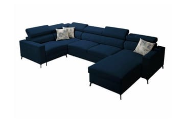 Galbally 5-sits Hörnbäddsoffa Dark blue - Møbler - Sofaer - Sovesofaer - Hjørnesovesofa