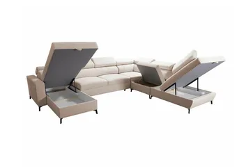 Galbally 5-sits Hörnbäddsoffa Dark blue - Møbler - Sofaer - Sovesofaer - Hjørnesovesofa