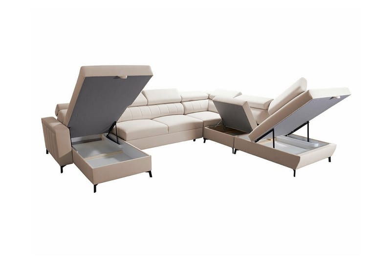 Galbally 5-sits Hörnbäddsoffa Dark blue - Møbler - Sofaer - Sovesofaer - Hjørnesovesofa