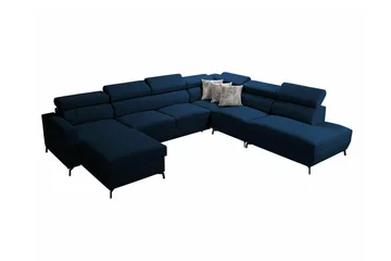 Galbally 5-sits Hörnbäddsoffa Dark blue - Møbler - Sofaer - Sovesofaer - Hjørnesovesofa
