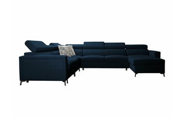 Galbally 5-sits Hörnbäddsoffa Dark blue - Møbler - Sofaer - Sovesofaer - Sovesofa divan