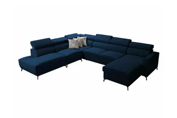 Galbally 5-sits Hörnbäddsoffa Dark blue - Møbler - Sofaer - Sovesofaer - Hjørnesovesofa