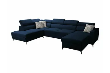 Galbally 5-sits Hörnbäddsoffa Dark blue - Møbler - Sofaer - Sovesofaer - Hjørnesovesofa
