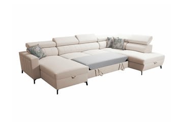 Galbally 5-sits Hörnbäddsoffa Dark brown - Møbler - Sofaer - Sovesofaer - Sovesofa divan