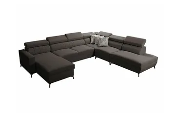 Galbally 5-sits Hörnbäddsoffa Dark brown - Møbler - Sofaer - Sovesofaer - Hjørnesovesofa