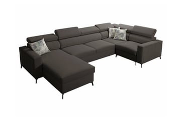Galbally 5-sits Hörnbäddsoffa Dark brown - Møbler - Sofaer - Sovesofaer - Hjørnesovesofa