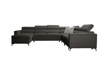 Galbally 5-sits Hörnbäddsoffa Dark brown - Møbler - Sofaer - Sovesofaer - Hjørnesovesofa