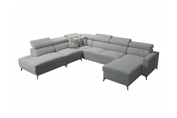 Galbally 5-sits Hörnbäddsoffa Light grey - Møbler - Sofaer - Sovesofaer - Hjørnesovesofa