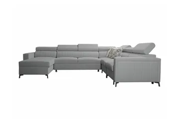 Galbally 5-sits Hörnbäddsoffa Light grey/Dark grey - Møbler - Sofaer - Sovesofaer - Hjørnesovesofa