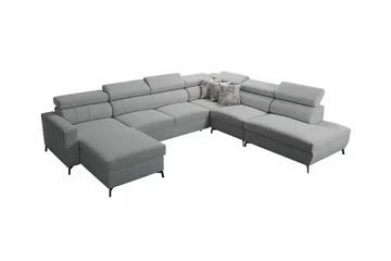 Galbally 5-sits Hörnbäddsoffa Light grey/Dark grey - Møbler - Sofaer - Sovesofaer - Hjørnesovesofa