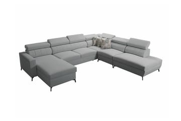 Galbally 5-sits Hörnbäddsoffa Light grey/Dark grey - Møbler - Sofaer - Sovesofaer - Hjørnesovesofa