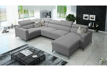Galbally 5-sits Hörnbäddsoffa Light grey/Dark grey - Møbler - Sofaer - Sovesofaer - Hjørnesovesofa
