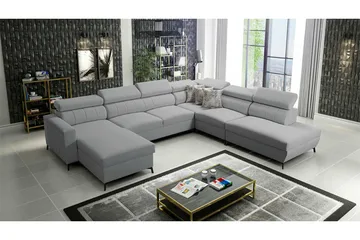 Galbally 5-sits Hörnbäddsoffa Light grey/Dark grey - Møbler - Sofaer - Sovesofaer - Hjørnesovesofa