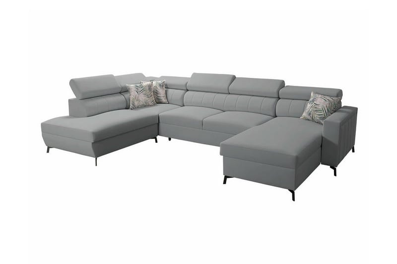 Galbally 5-sits Hörnbäddsoffa Ljusgrå