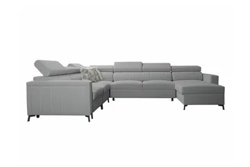 Galbally 5-sits Hörnbäddsoffa Ljusgrå - Møbler - Sofaer - Sovesofaer - Hjørnesovesofa