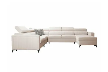Galbally 5-sits Hörnbäddsoffa NO_BRAND beige - Møbler - Sofaer - Sovesofaer - Hjørnesovesofa