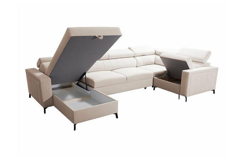 Galbally 5-sits Hörnbäddsoffa NO_BRAND Dark blue - Møbler - Sofaer - Sovesofaer - Hjørnesovesofa