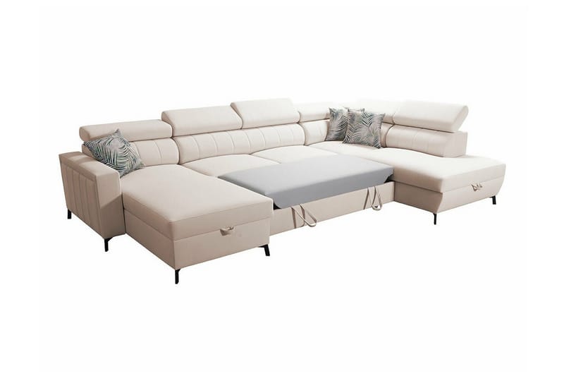 Galbally 5-sits Hörnbäddsoffa NO_BRAND Dark blue - Møbler - Sofaer - Sovesofaer - Sovesofa divan