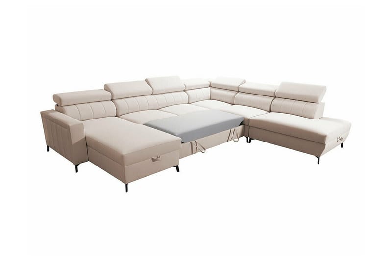 Galbally 5-sits Hörnbäddsoffa NO_BRAND Dark blue - Møbler - Sofaer - Sovesofaer - Sovesofa divan